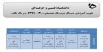 تقویم آموزشی نیمسال دوم تحصیلی 1400-1399  2