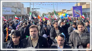 راهپیمایی 22 بهمن 1401 با حضور دکتر خسرویان ،دکترفاضلی ، اساتید ، کارکنان و دانشجویان دانشگاه فنی و حرفه ای استان قم  6