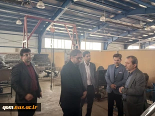 بازدید  مدیرعامل شرکت شهرک‌های صنعتی و معاون صنایع کوچک استان از دانشگاه ملی مهارت واحد استانی قم 9
